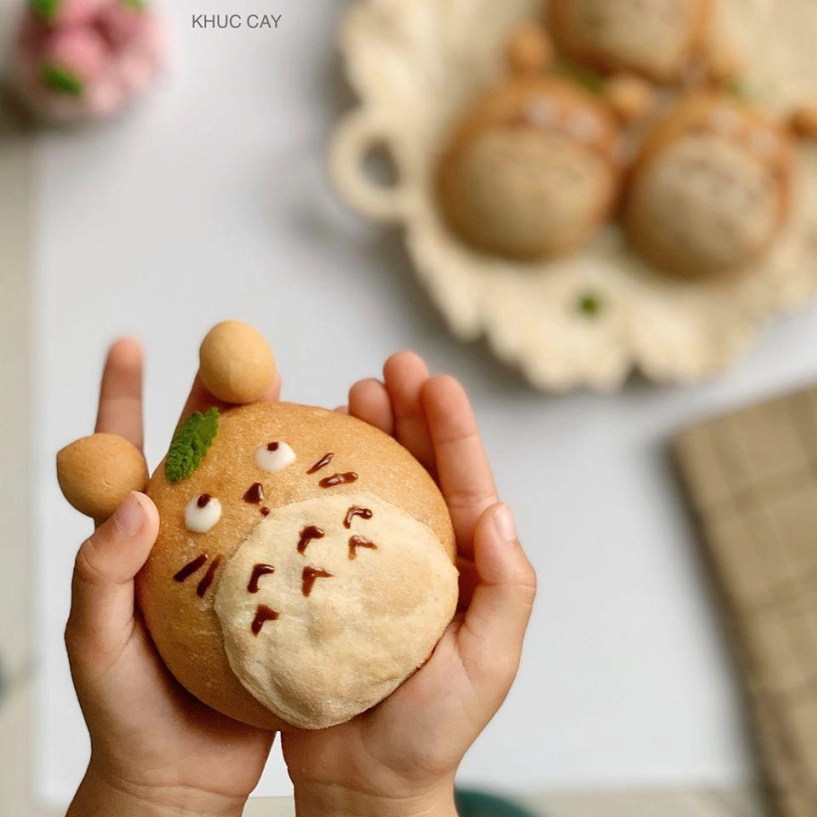 9x mách cách làm bánh mì mèo totoro siêu xinh bé lười ăn mấy cũng thích mê - 2