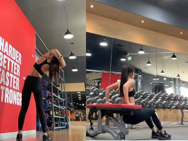 Bạn gái văn lâm vẫn tập gym đều đặn giữa mùa dịch với những dụng cụ không ai nghĩ tới - 11