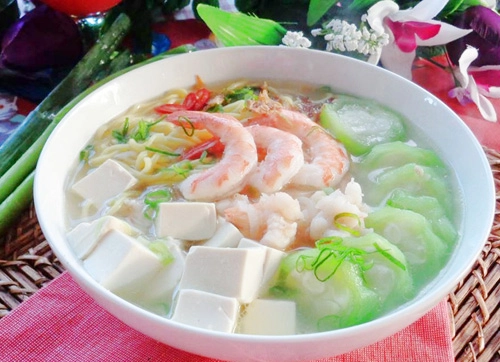 Canh mướp đậu hũ non đưa cơm - 8