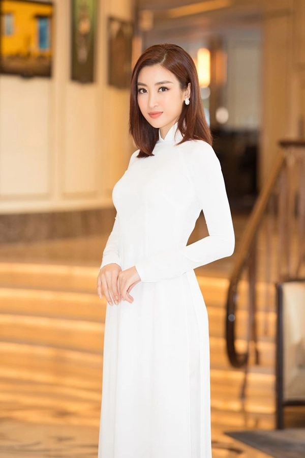 Dien ao dai trang đẹp tinh khoi phuong my chi lột xác thanh thiếu nữ thật rồi - 17