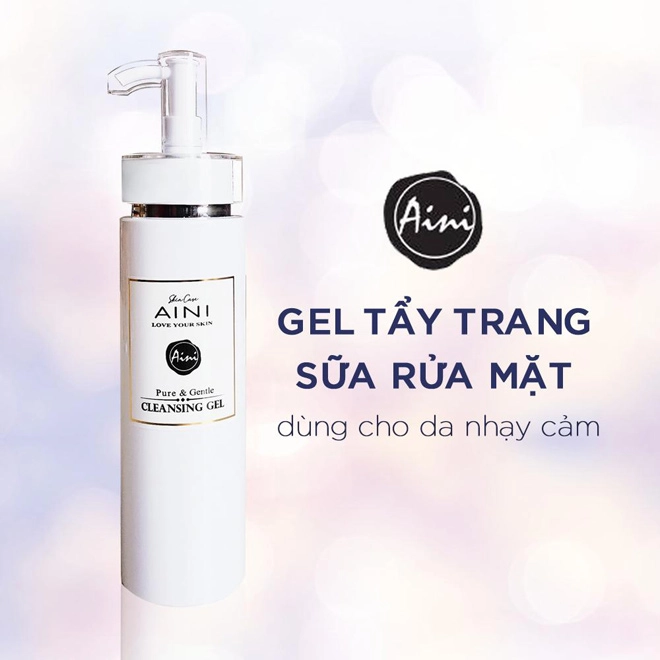 Gel tẩy trang kết hợp sữa rửa mặt aini - công nghệ tạo gel kết dính độc quyền đài loan - 1