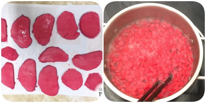 Học gái đảm làm trân châu hạt lựu đỏ rực rỡ giòn sần sật để nấu chè ngon ngày hè - 5