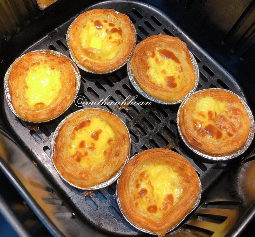 Học vợ đảm làm bánh tart trứng đơn giản nhưng tuyệt ngon bằng nồi chiên không dầu đế mua sẵn - 4