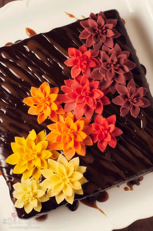 Làm hoa thược dược từ fondant siêu đẹp - 7