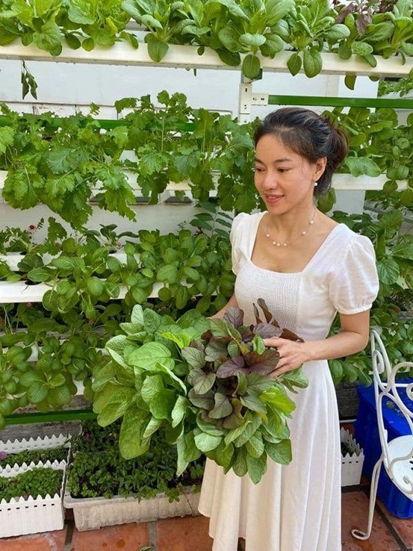 Nam đạo diễn lấy vợ doanh nhân đầu tư làm vườn rau tốt ngồn ngộn vẫn nói không đủ ăn - 3