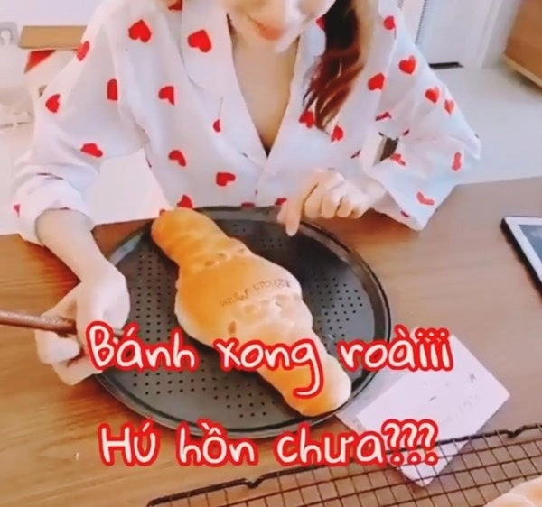 Nhã phương lóng ngóng làm bánh tặng chồng hình dạng chiếc bánh làm ai cũng phì cười - 6