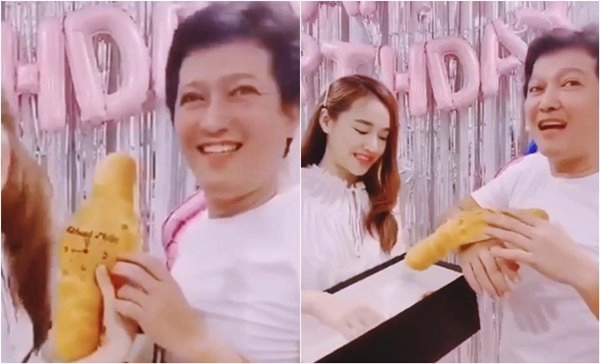 Nhã phương lóng ngóng làm bánh tặng chồng hình dạng chiếc bánh làm ai cũng phì cười - 11