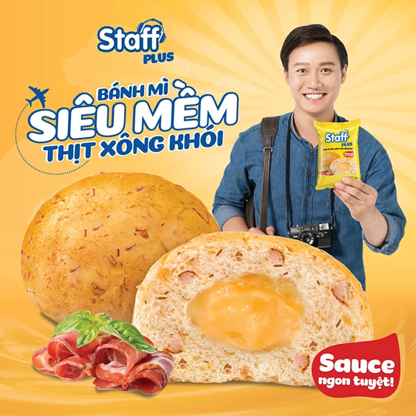 Staff plus bánh mì thịt xông khói - món ngon dinh dưỡng cho người bận rộn - 1