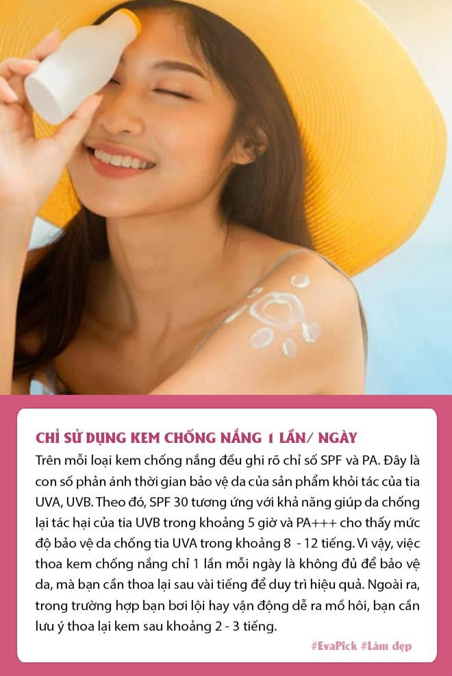 Thoa kem chống nắng nhưng da vẫn sạm như thường đây là 6 thói quen sai lầmnàng hay mắc phải - 2