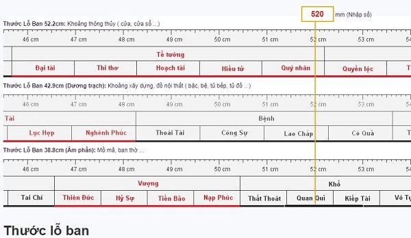 Thước lỗ ban chuẩn theo phong thủy là gìcách đo như thế nào - 3