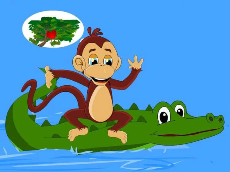 Truyện cổ tích khỉ và cá sấu - 1