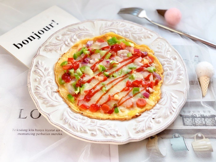 Vợ nhanh tay làm ngay pizza siêu tốc chỉ vài phút là xong cho chồng con ăn sáng - 7