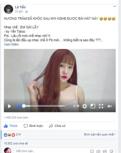 Chế hit em gái mưa thành em gái lầy yến tatoo gây sốt cộng đồng mạng - 3