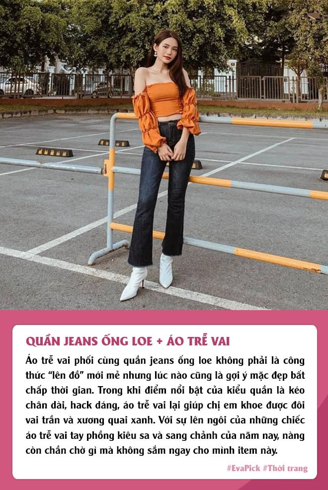 Diện quần jeans ống loe để kéo chân chị em cần phối đúng áo để có vẻ ngoài sang xịn - 1