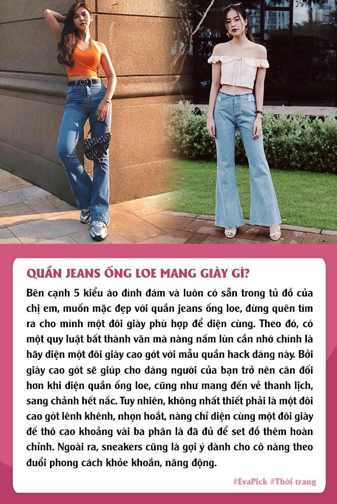 Diện quần jeans ống loe để kéo chân chị em cần phối đúng áo để có vẻ ngoài sang xịn - 6