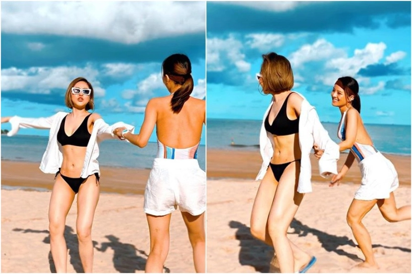 Giấu kín lâu nay hotgirl trâm anh khoe chị gái đẹp như hoa body rực lửa chẳng thua cô em - 2