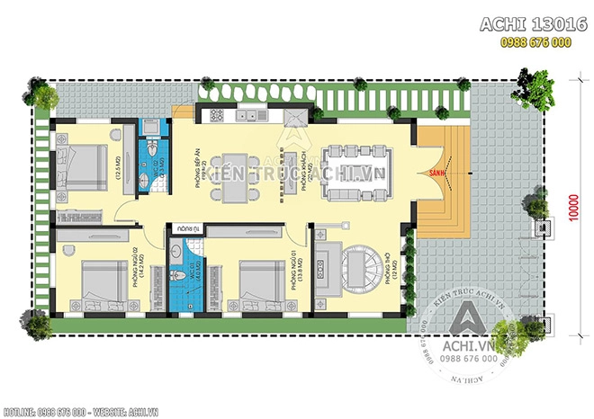 Những mẫu nhà cấp bốn và mẫu biệt thự đẹp vạn người mê năm 2020 - 3