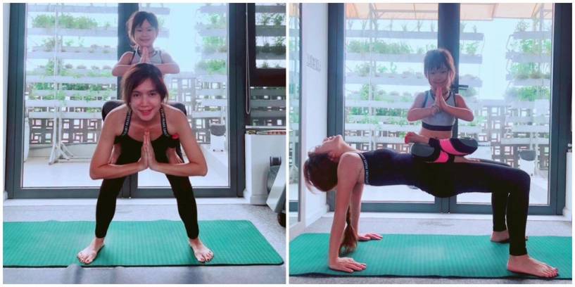 Tiểu công chúanhà saoviệt tập yoga điêu luyện hơn mẹ con gái phương trinh joliecân đẹp thế khó - 11