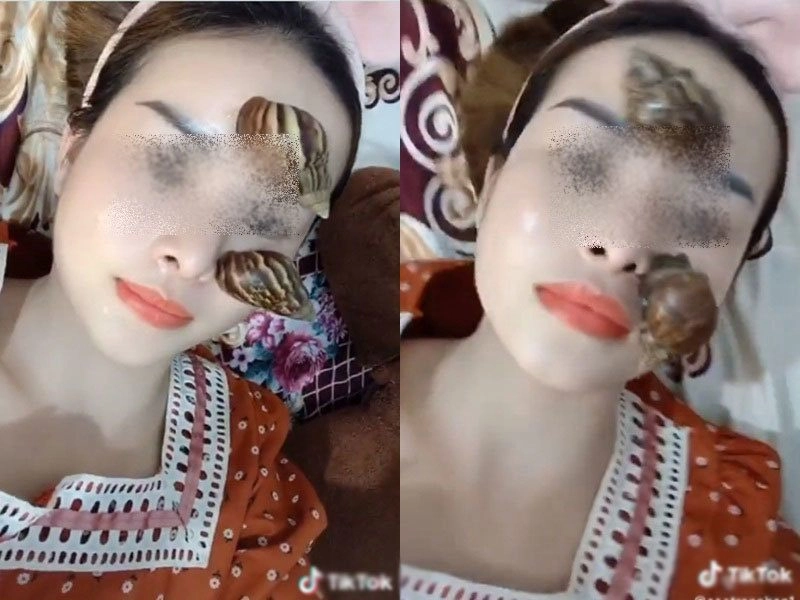 Bắt ốc sên ngoài vườn dưỡng da hai cô gái làm ai cũng thót tim vì quá mạo hiểm - 2