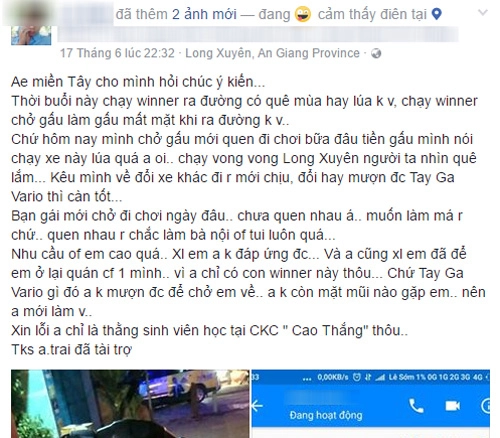 Chê bạn trai đi winner 150 là hai lúa cô gái bị leo cây trong lần đầu hẹn hò - 2