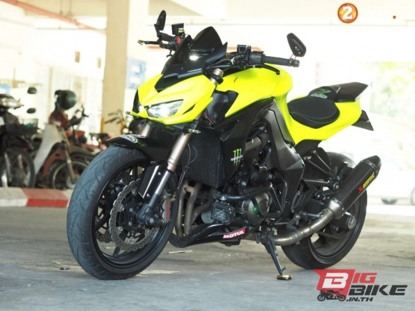 Kawasaki z1000 độ cực chất và đầy nổi bật trong bộ cánh vàng neon - 3