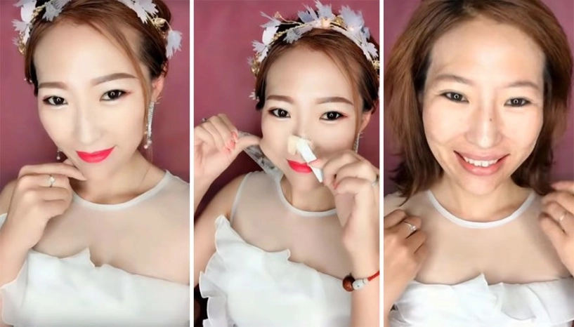 Gái xinh tiktok tay trang làm bao nguoi nga ngua đon mui got cam chi bang son phan - 1