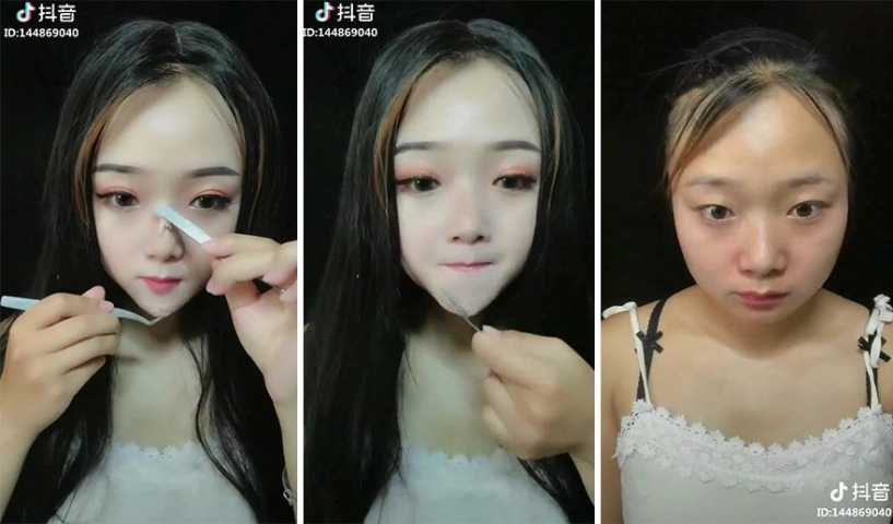 Gái xinh tiktok tay trang làm bao nguoi nga ngua đon mui got cam chi bang son phan - 2