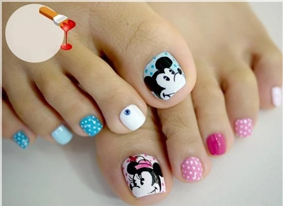 Các mẫu vẽ móng chân đẹp dễ thương đơn giản khiến nàng mê mẩn - 18