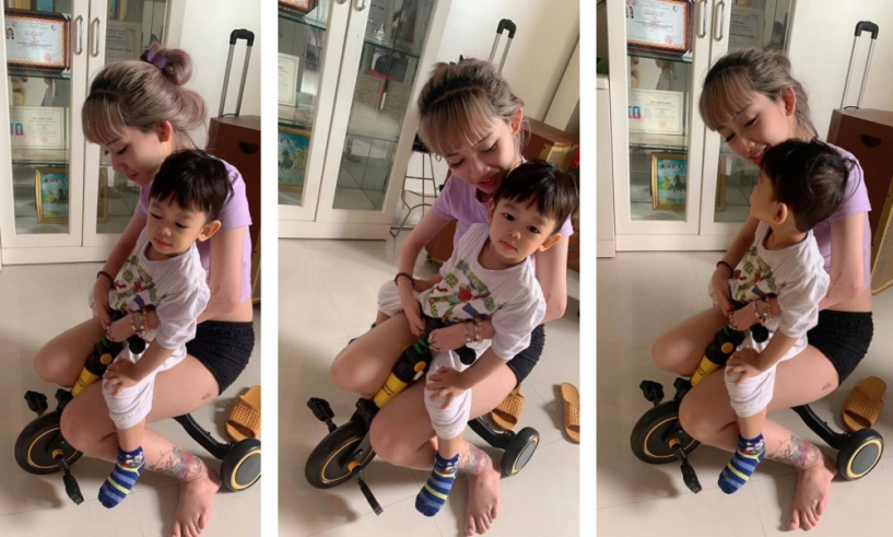 Chia tay mới biết trong bụng có đứa trẻ 9x dùng chân chăm con giờ 35000 người hâm mộ - 9