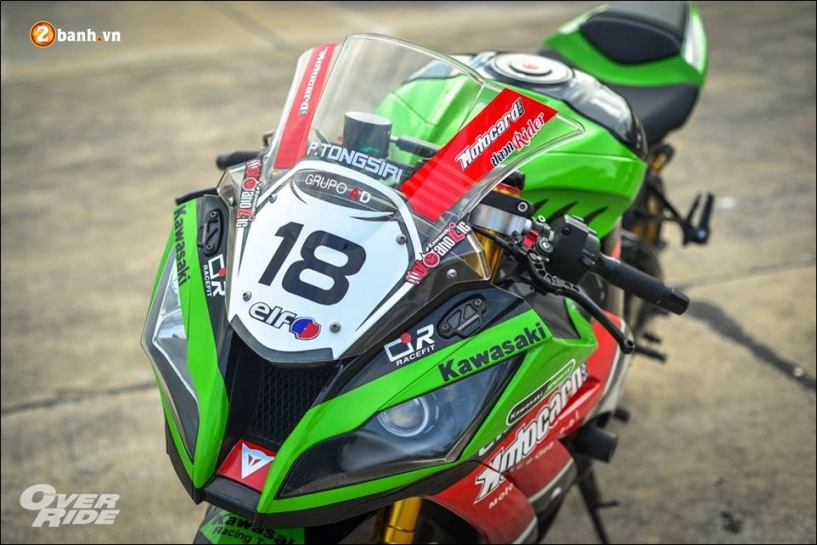 Kawasaki ninja zx-10r độ chiến thần đường đua mang tên green grasshopper - 1