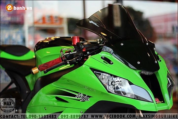 Kawasaki ninja zx-10r độ hào nhoáng với tông màu xanh lá - 4