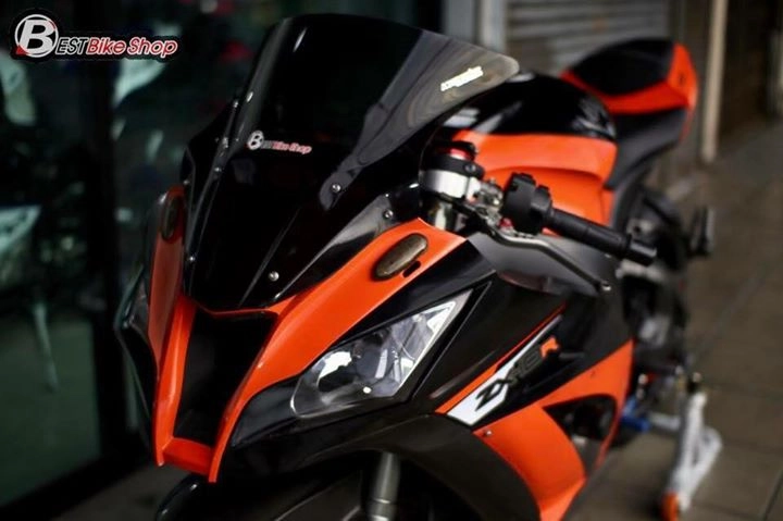 Kawasaki zx 10r cứng cáp trong bản độ cam đen - 2