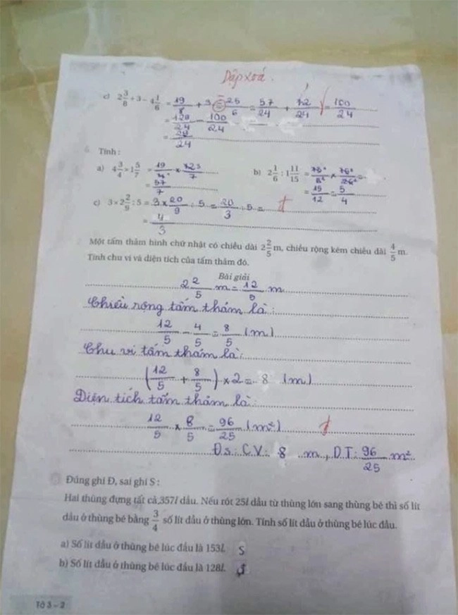Ông bố bức xúc con làm bài đúng hết được 8 điểm dân mạng nhìn đáp án cô quá chuẩn - 2