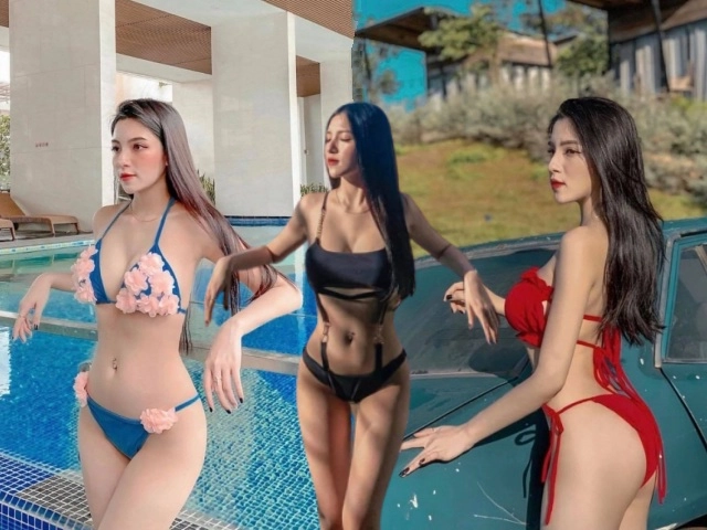 Thiếu nữ diện bikini màu hồng neon khoe vòng 1 trắng nõn nổi bần bật giữa đám đông - 19