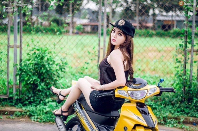 Yamaha 125zr tông vàng nổi bật đọ dáng cùng hot girl xinh đẹp tại trà vinh - 3