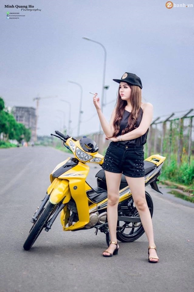 Yamaha 125zr tông vàng nổi bật đọ dáng cùng hot girl xinh đẹp tại trà vinh - 6