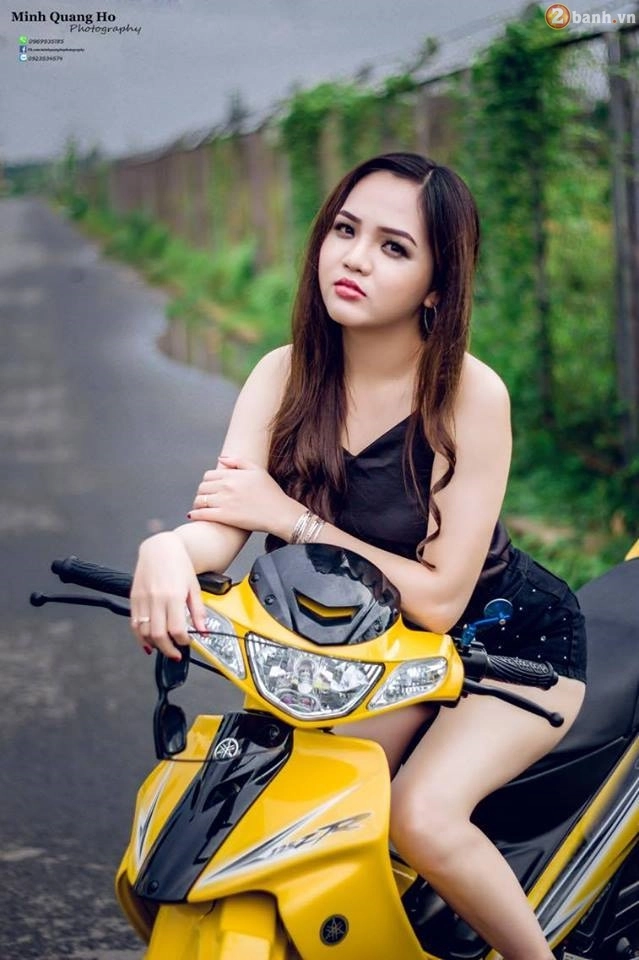 Yamaha 125zr tông vàng nổi bật đọ dáng cùng hot girl xinh đẹp tại trà vinh - 7