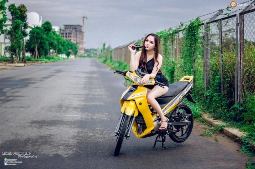 Yamaha 125zr tông vàng nổi bật đọ dáng cùng hot girl xinh đẹp tại trà vinh - 8