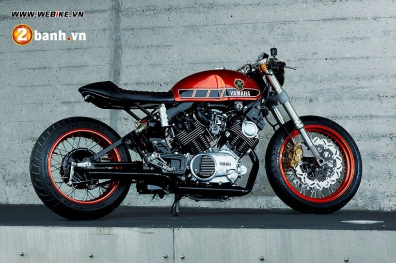 Yamaha tr1 chiếc cafe racer đen quyền lực và đỏ quý phái - 1
