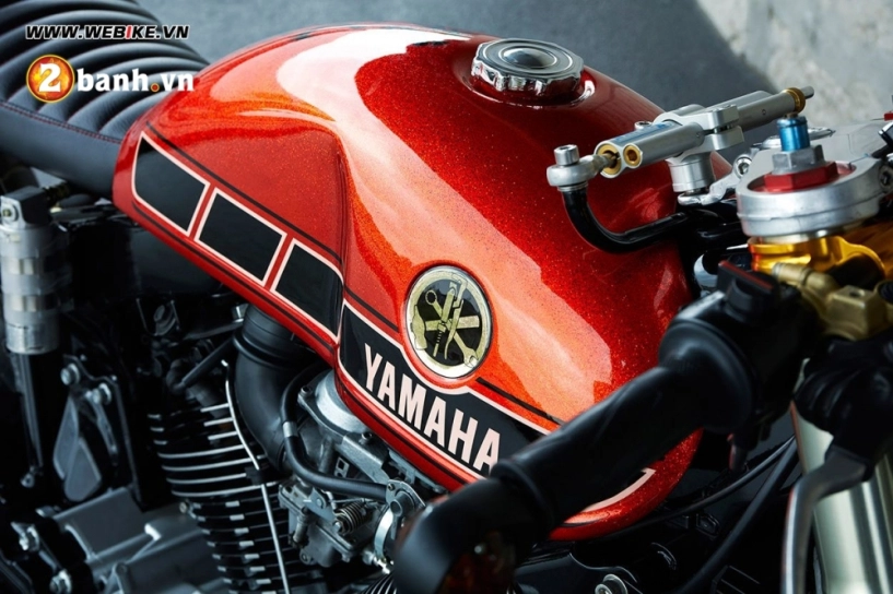 Yamaha tr1 chiếc cafe racer đen quyền lực và đỏ quý phái - 5