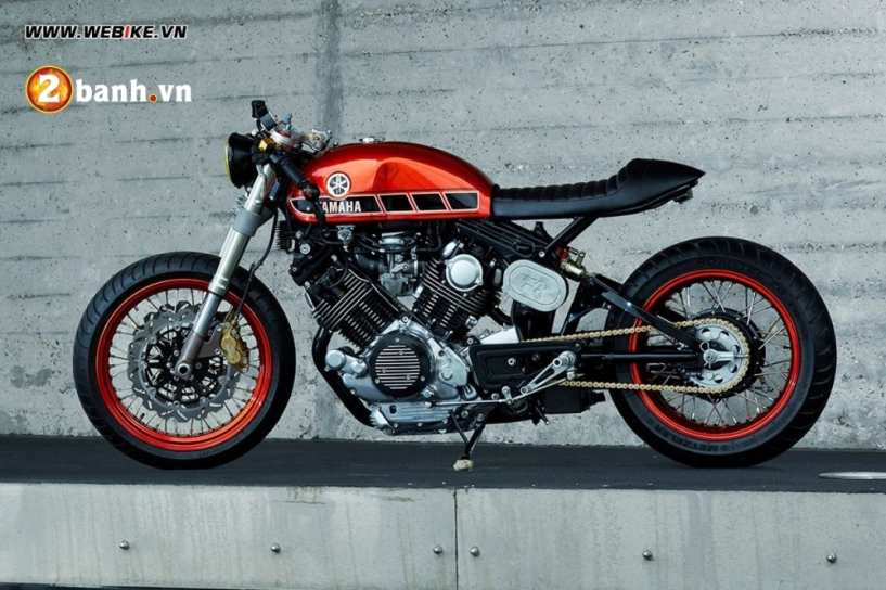 Yamaha tr1 chiếc cafe racer đen quyền lực và đỏ quý phái - 6