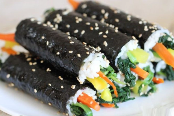 Cách làm cơm cuộn rong biển kimbap hàn quốc thơm ngon không bị khô - 5