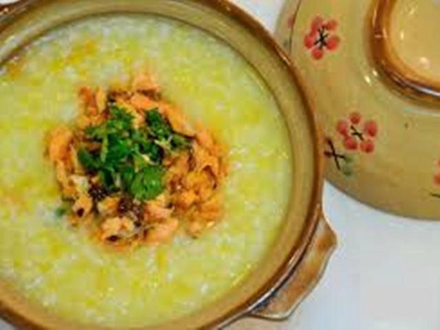 Cách nấu cháo cá hồi đậu xanh cho bé giải nhiệt thanh mát - 6