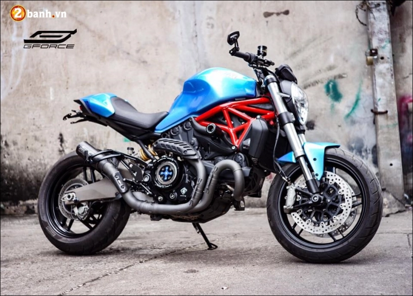 Ducati monster 821 độ nổi bật cùng xanh tươi mát atlantis blue - 1