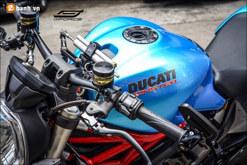 Ducati monster 821 độ nổi bật cùng xanh tươi mát atlantis blue - 2