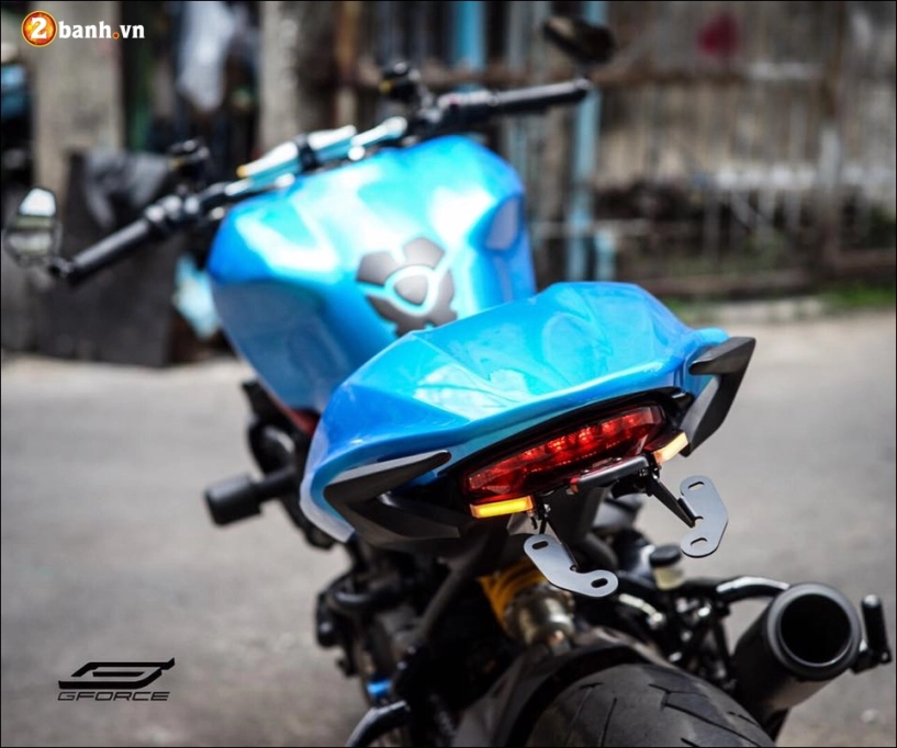 Ducati monster 821 độ nổi bật cùng xanh tươi mát atlantis blue - 4