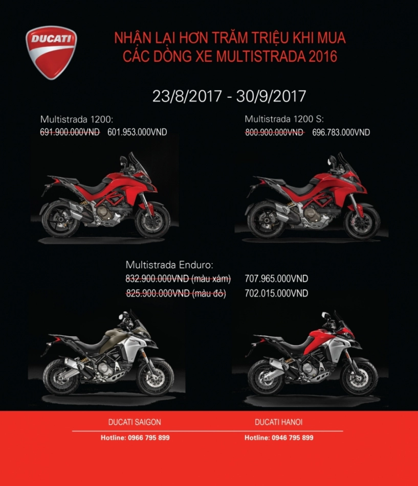 Ducati việt nam tung chương trình khuyến mãi khi mua multistrada và monster 797 hoàn toàn mới - 2