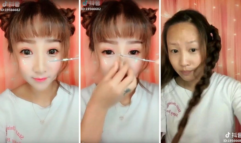 Gái xinh tiktok tay trang làm bao nguoi nga ngua đon mui got cam chi bang son phan - 4