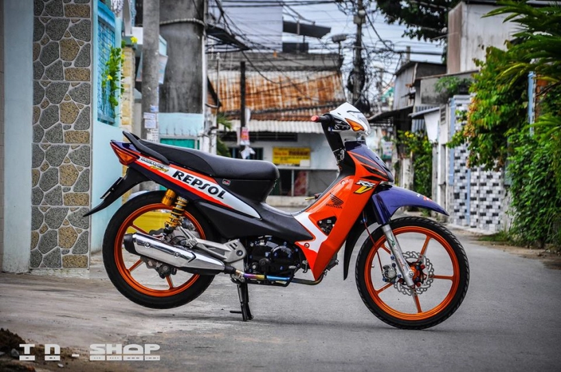 Honda wave chiến binh trỗi dậy với bộ cánh repsol - 1