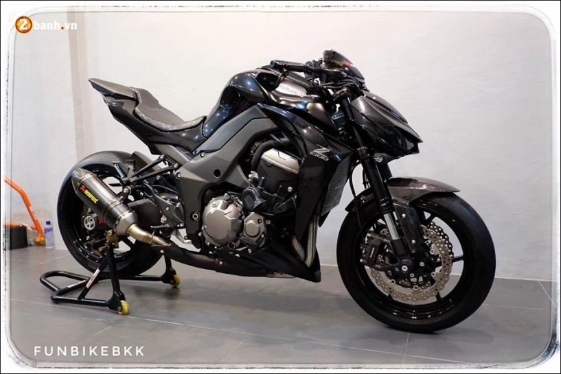 Kawasaki z1000 độ nakedbike thần thánh đen không tỳ vết - 2